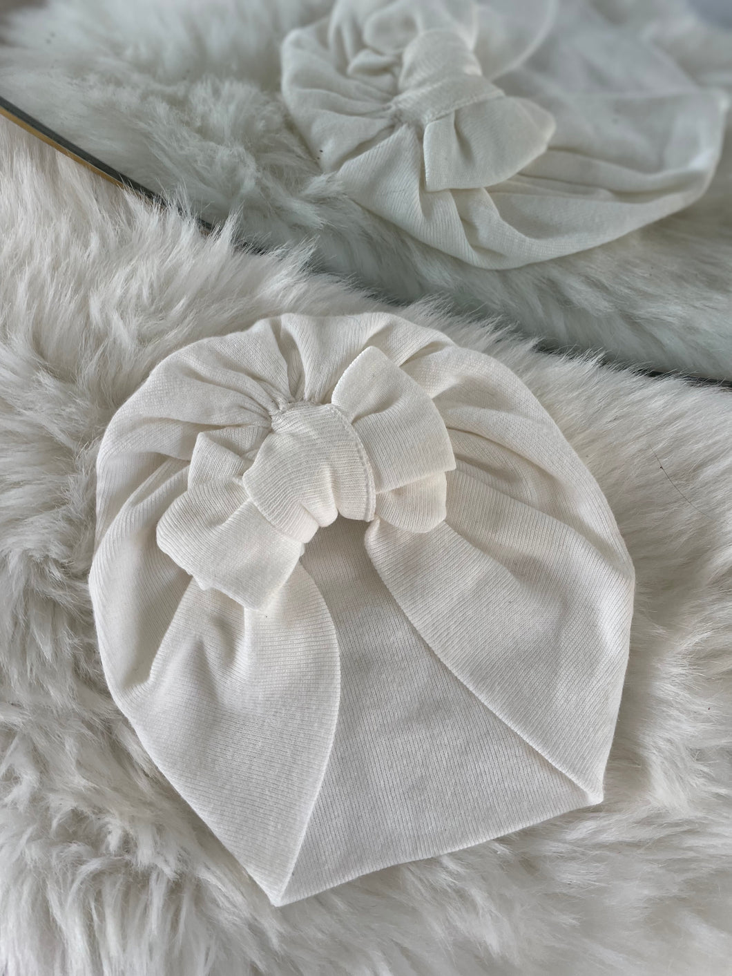 Turban blanc coton