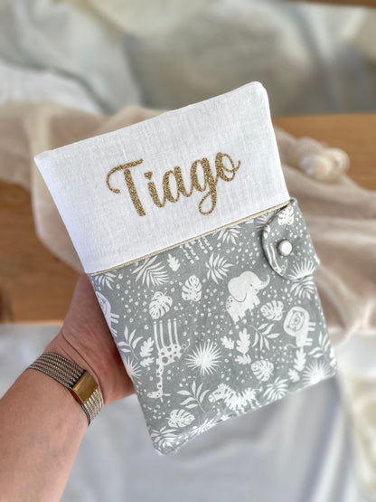 Ensemble Mini Doux – Protège-carnet & Bonnet ourson