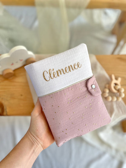 Ensemble Mini Doux – Protège-carnet & Bonnet ourson