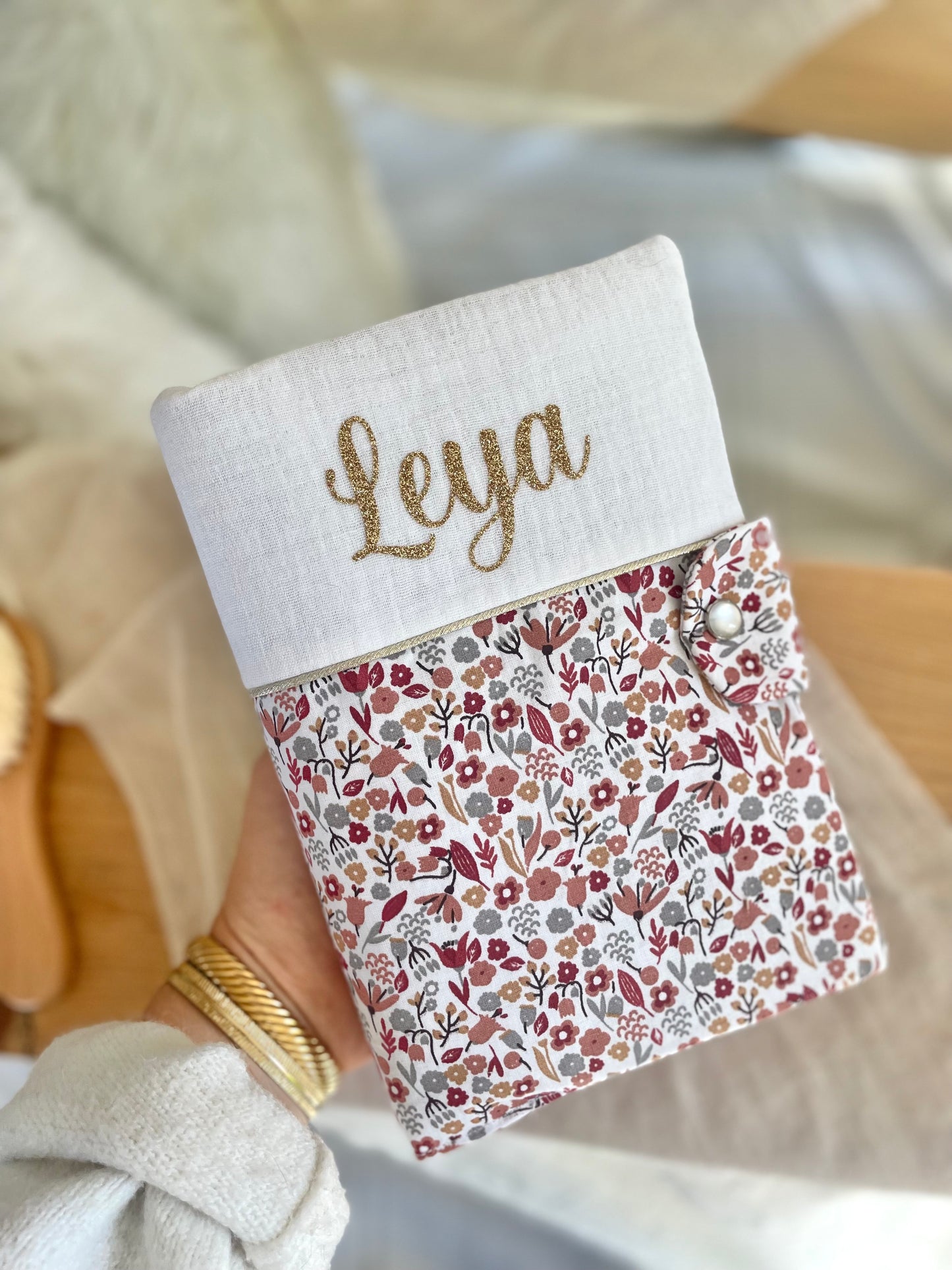 Ensemble Mini Doux – Protège-carnet & Bonnet ourson
