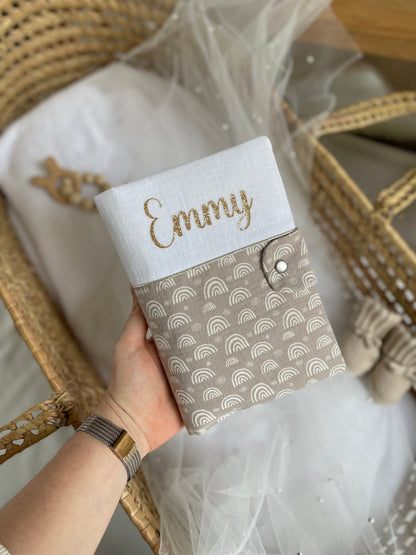Ensemble Mini Doux – Protège-carnet & Bonnet ourson